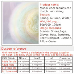Colorful Mohair Wool for DIY Knitting Soft Gloves Hat Coat Scarf Doll Bag