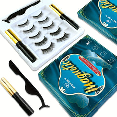 Magnetic Eyelashes with Eyeliner Kit 5 Pairs Natural Looking Waterproof