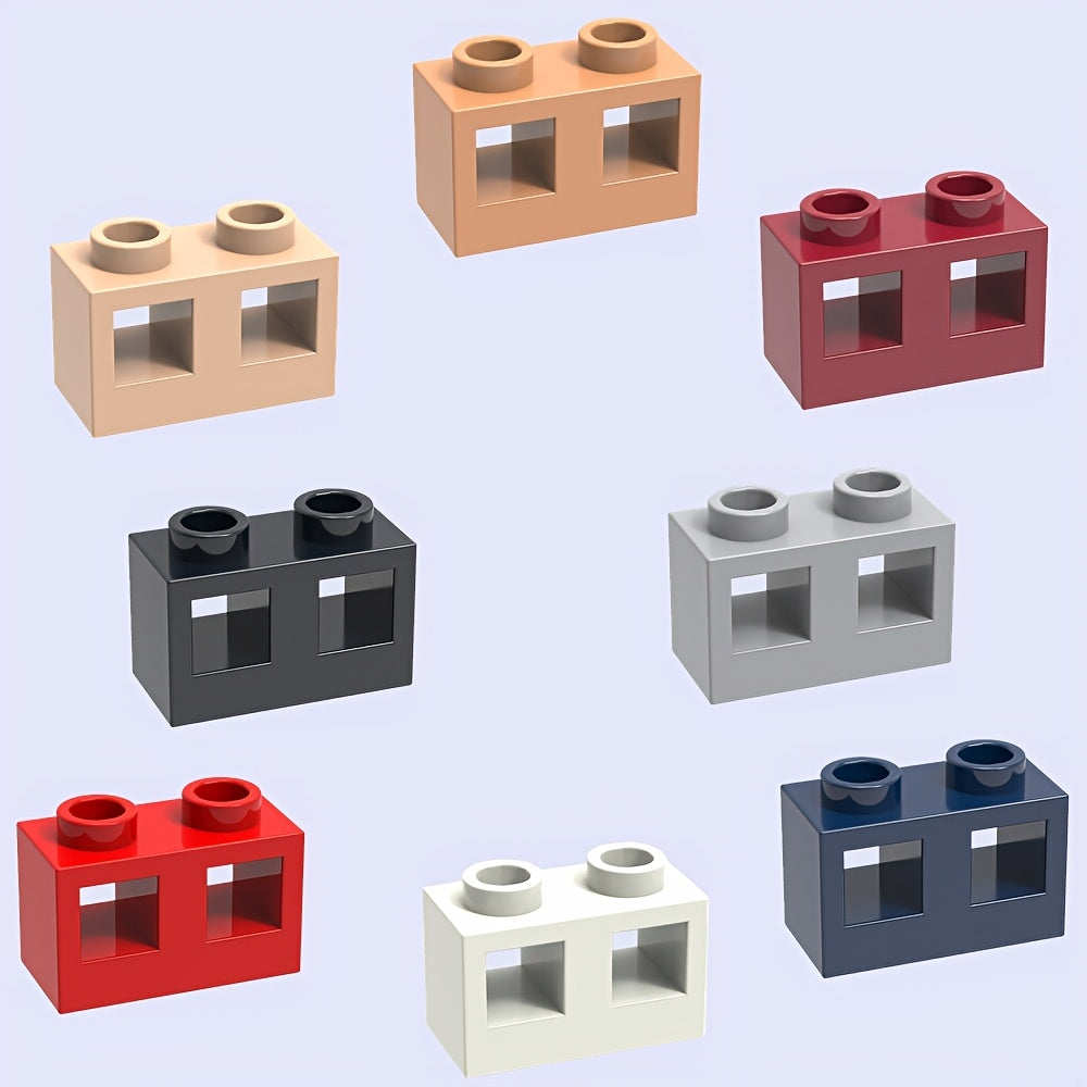 12pcs Building Blocks Set 1x2 High Wall Bricks with Dual Studs