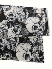 Skull Print Skinny Leggings Elastic Waist Stretchy Leggings