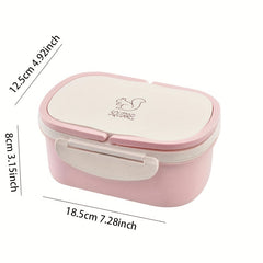 Leakproof Wheat Straw Lunch Box Double Compartment with Lid