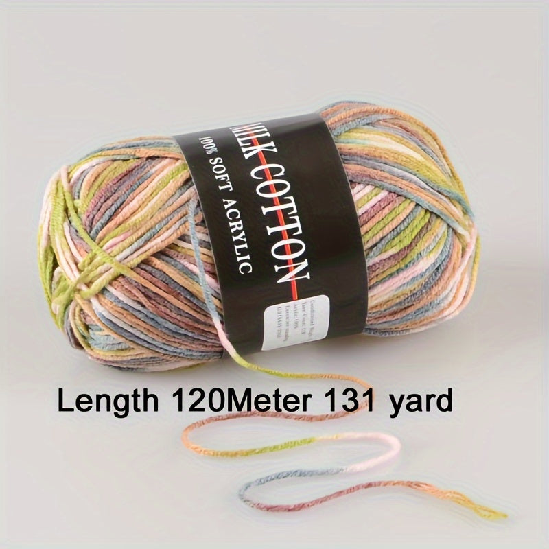 Colorful Milk Cotton Yarn for DIY Knitting and Crocheting