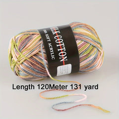 Colorful Milk Cotton Yarn for DIY Knitting and Crocheting