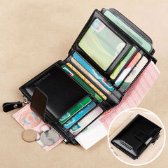 Vintage Men's RFID Bifold Leather Wallet