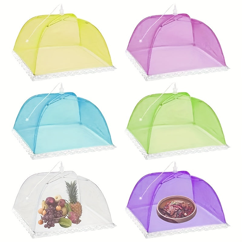 6pcs Collapsible Mesh Food Covers for Outdoor Picnics