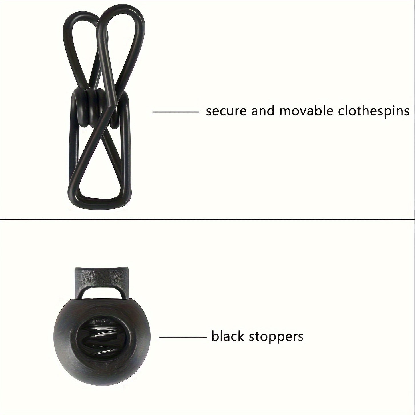 Adjustable Portable Travel Clothesline with 12 Clips