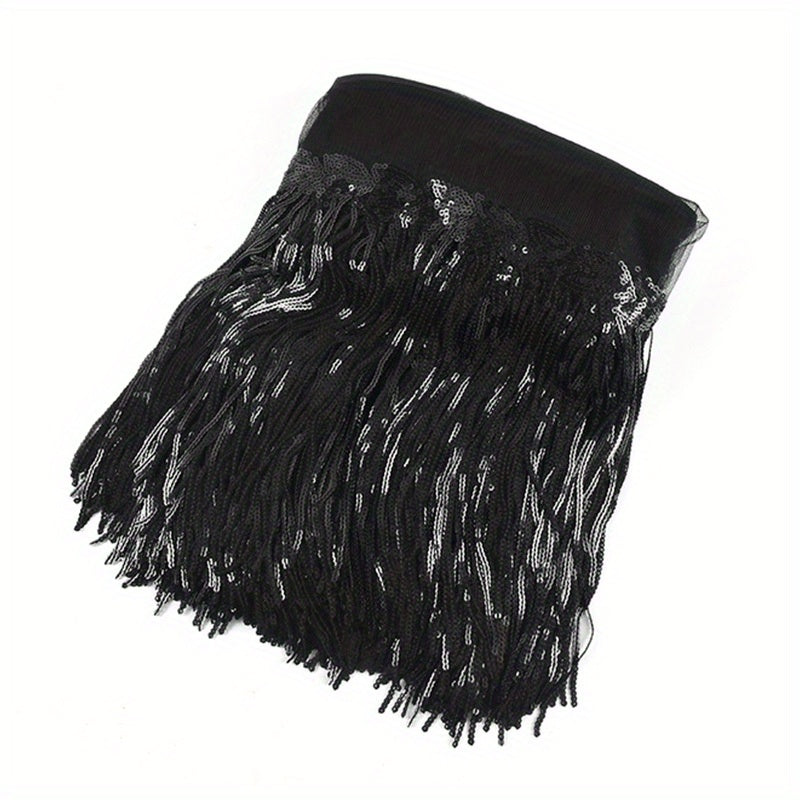Leaf Sequin Tassels Fringe Trim 5yd DIY Sewing Costume Curtain Decoration
