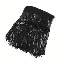 Leaf Sequin Tassels Fringe Trim 5yd DIY Sewing Costume Curtain Decoration