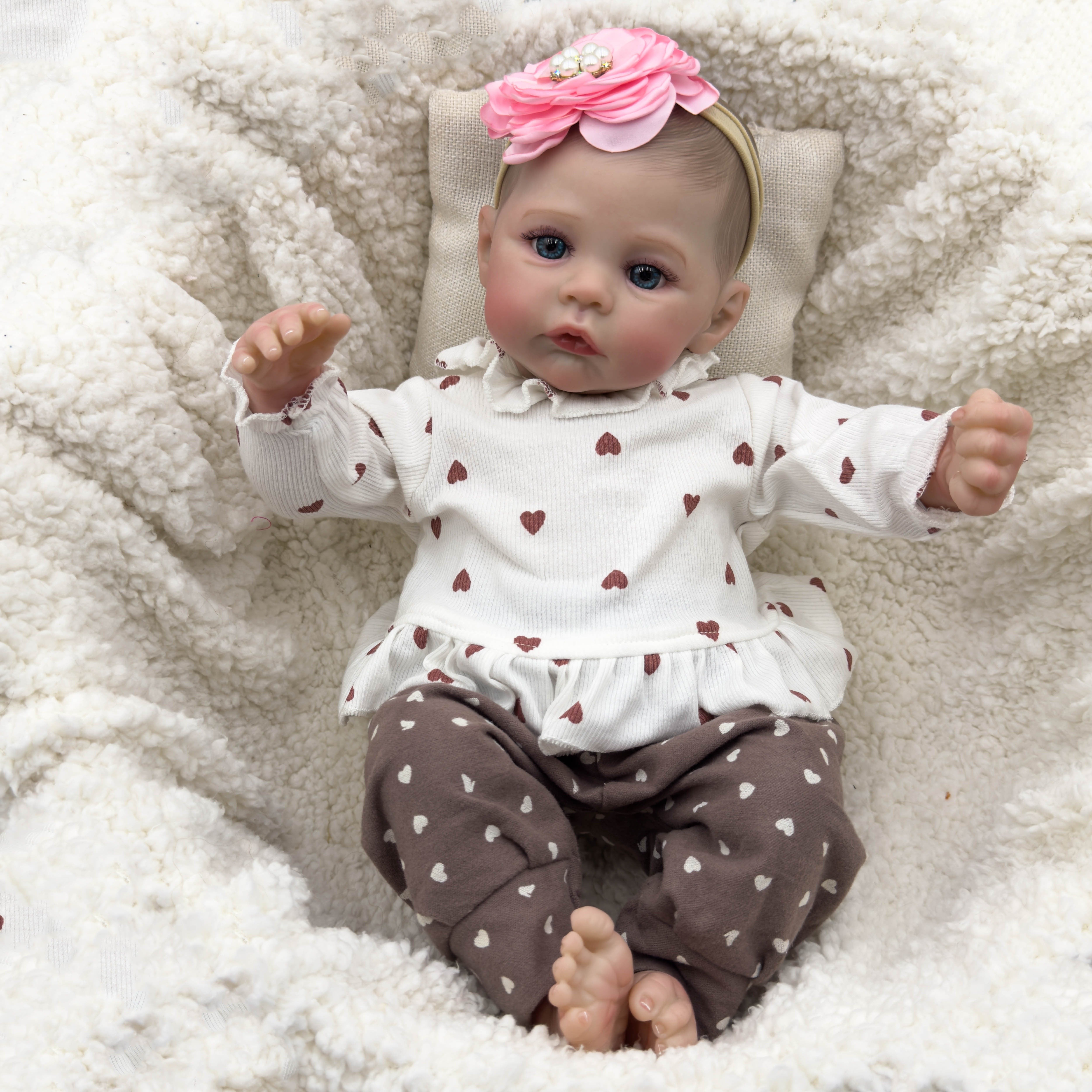 Realistic Reborn Kids Doll Soft Handcrafted 3D Skin with Visible Veins