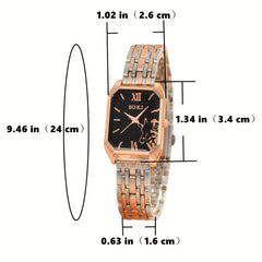 2pcs Girl Watch & Rose Pendant Bracelet Gift For Children