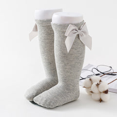 Baby Girls Princess Socks Bow Knee High Socks For Newborn Infants Toddlers
