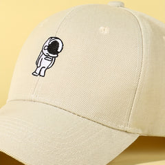 Astronaut Baseball Cap Beige Dad Hat Lightweight Adjustable Sun Hats