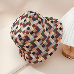 Geometric Print Reversible Bucket Hat for Men Women