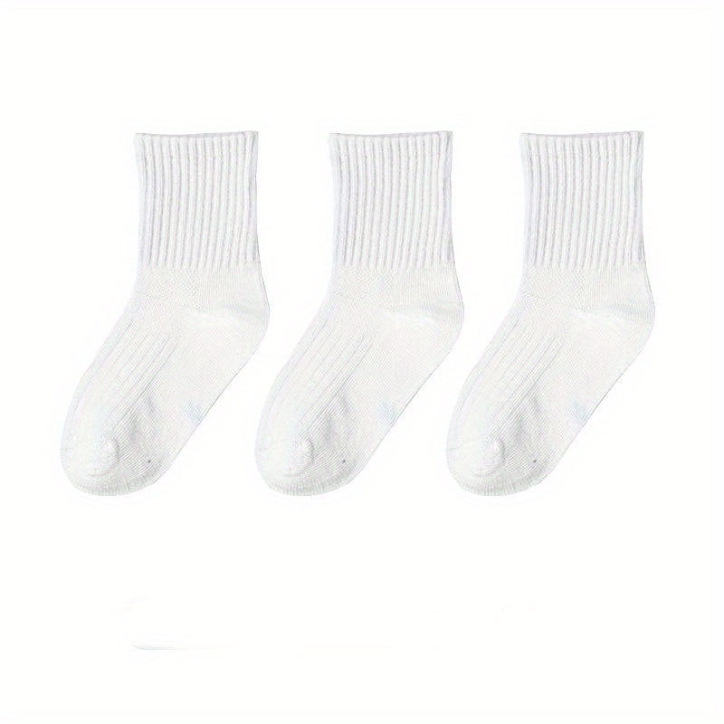 3 Pairs Boys Casual Short Crew Socks for Kids