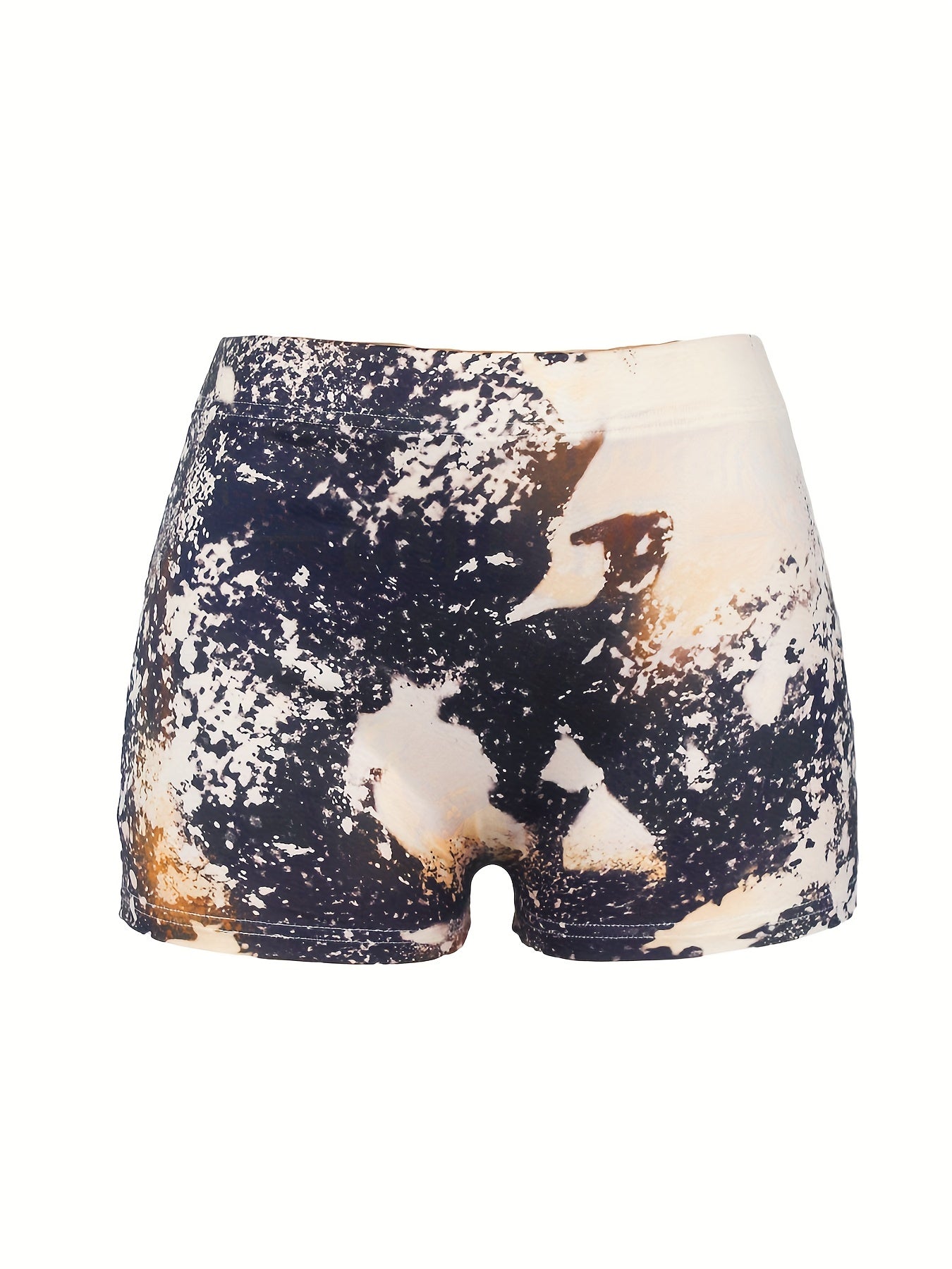 Plus Size Sexy Shorts Women's Plus Art Letter & Monster Print