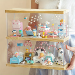 1pc Hand Storage Box Building Blocks Display Box Transparent Dustproof