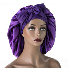 Women Beanie Satin Bonnet w/ Ties Bridal Party Gift