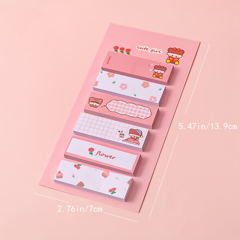 120pcs Cartoon Sticky Notes Student Functional Classification Index Stickers