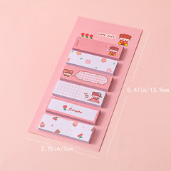 120pcs Cartoon Sticky Notes Student Functional Classification Index Stickers
