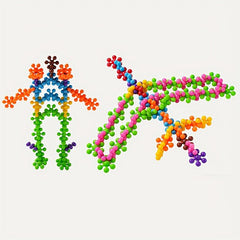Plum Blossom Building Blocks 3D Snowflakes Puzzle Blocks