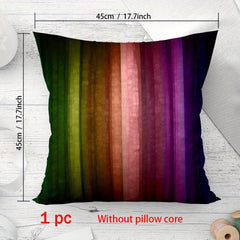 Dark Rainbow Curtains Set of 2 Rod Pocket Kitchen Cafe Living Room Decor