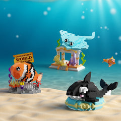 Ocean Animal Building Blocks Set ABS Material Enhances Hand Skills