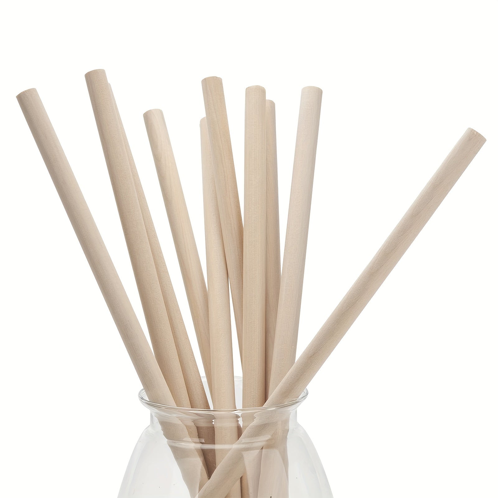 10pcs Wooden Sticks 30-48cm Round Craft Macrame Pins Unfinished Hard Wood Sticks