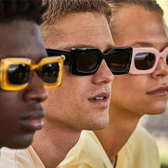 Y2K Rectangle Sunglasses Minimalist Block Glasses Outdoor Eyewear UV400