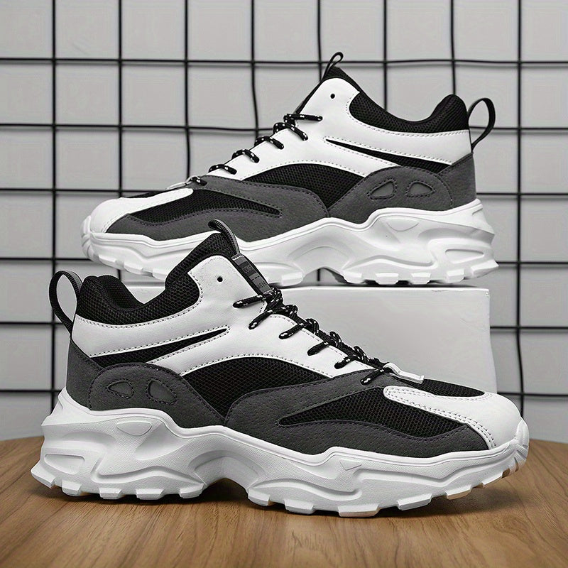 Men's Block Ankle Top Chunky Sneakers For Gym