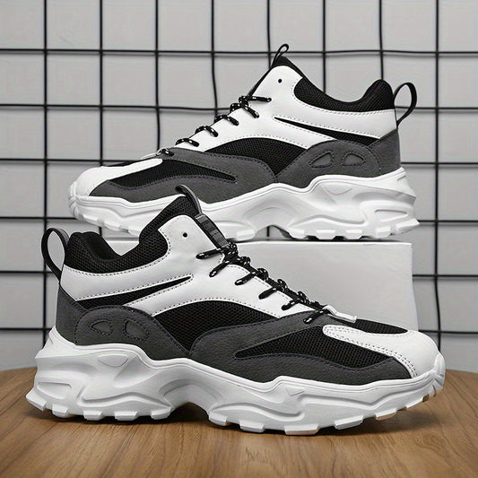 Men's Block Ankle Top Chunky Sneakers For Gym