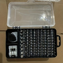 115 in 1 Tool Box Hardware Set with Screwdriver, Magnetizer & Suction Cup