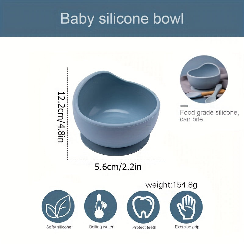 Baby Silicone Feeding Bowl for 1 Year Old