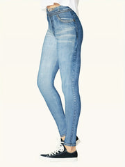 Denim Print High Rise Skinny Leggings