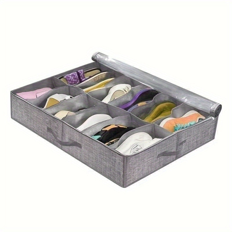 Geometric Pattern Underbed Shoes Bag Dustproof Organizer