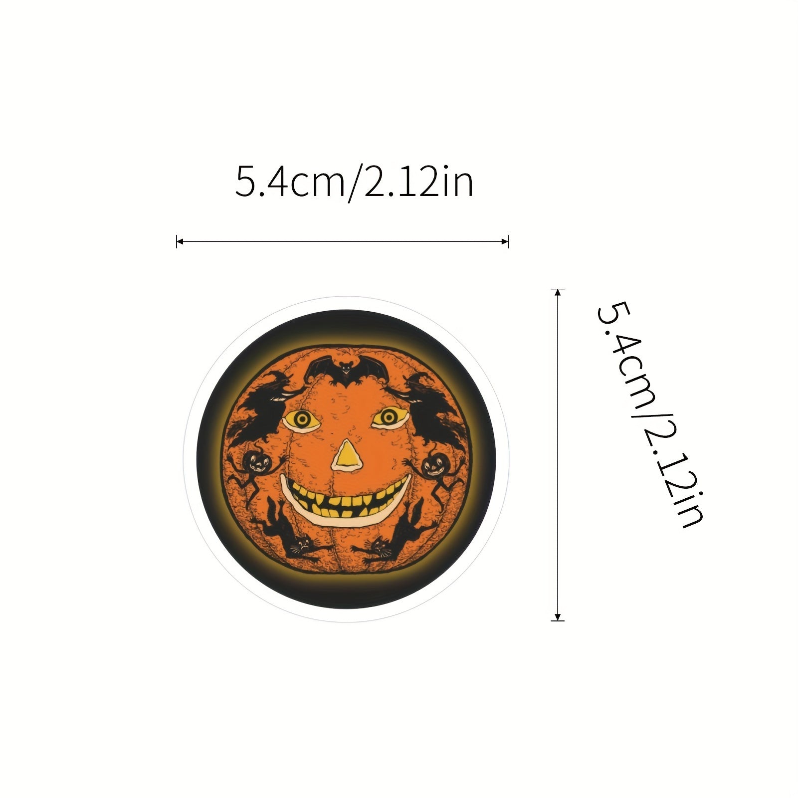 60pcs Halloween Stickers Pumpkins & Spooky Vinyl Pack Water Bottles