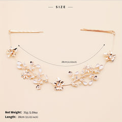 Bridal Flower Headband Rhinestone Hair Accessories Wedding Headdress