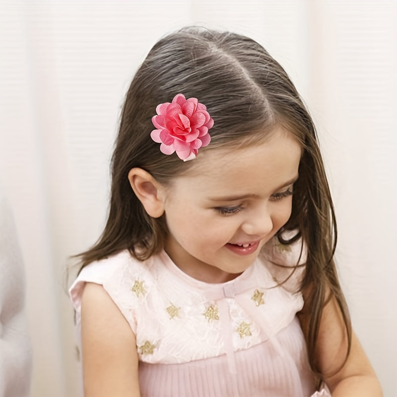32pcs Colorful Flower Hair Clips & Hair Comb Accessories Set for Girls