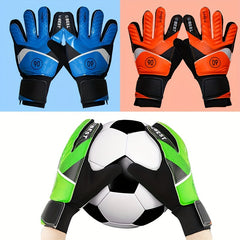 Football Goalkeeper Gloves Latex Anti Slip Finger Guard Adjustable