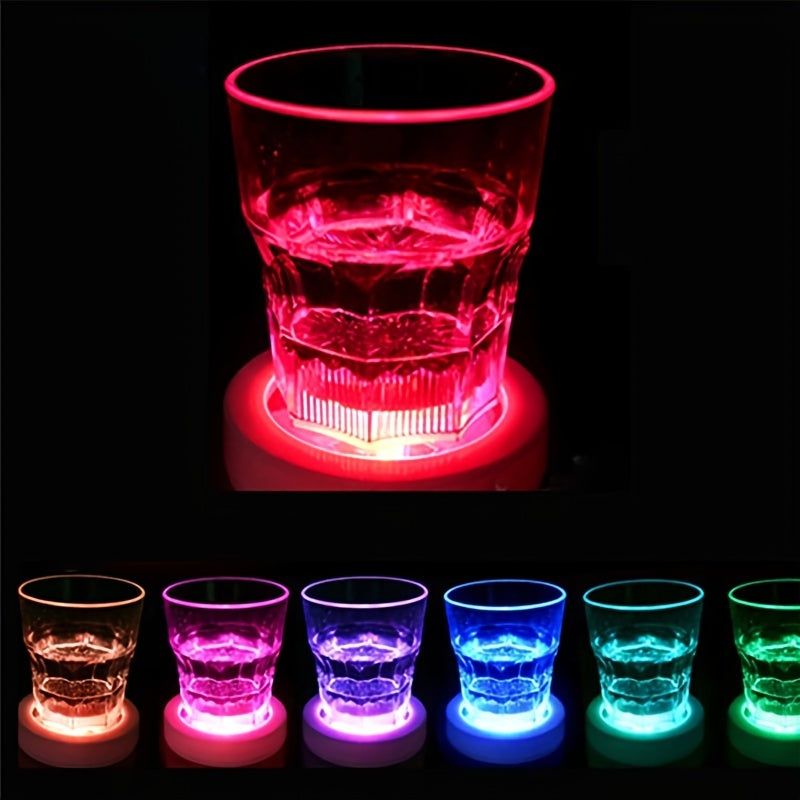 LED Coaster Flashing Light Up Pad for Bottle Wine Glass
