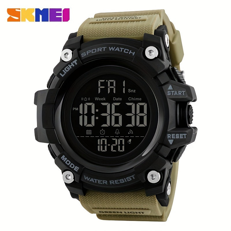 Unisex Waterproof Military Watch LED Chronograph Alarm Big Face