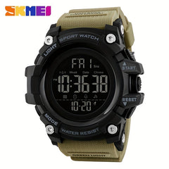 Unisex Waterproof Military Watch LED Chronograph Alarm Big Face