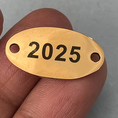 Personalized Stainless Steel Oval Tag with Laser Engraving