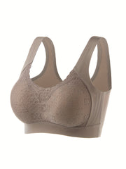 Lace Wireless Bra Comfortable & Breathable Stretch Bra