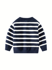 Baby Girls Cotton Cardigan Knitted Coat Boys Girls Striped Love