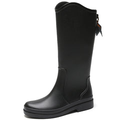 Women's Mid Calf Rain Boots Slip On Waterproof Shoes