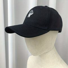 Unisex Sunshade Breathable Adjustable Baseball Cap With Embroidery