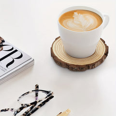10pcs Natural Wood 7.98-9 Unfinished Round Art Thick Wood Pieces
