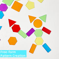 36pc Translucent Geometric Toys for Math & Color Learning