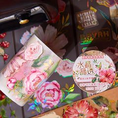 Roll Of Tape Flower Butterfly Diy Scrapbook Stickers Waterproof Cup Stickers