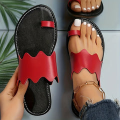 Women's Lightweight Toe Loop Sandals Clip Toe Slippers